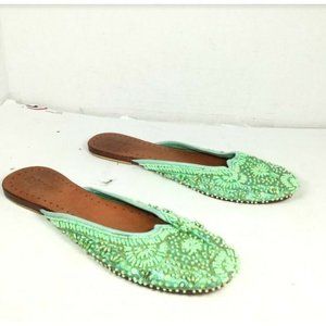 Mystique Women's Sequins Sandals Green Size 6